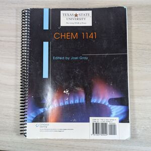 CHEM 1141 Texas State University Lab Manual Joel Gray Spiral Chemistry Book